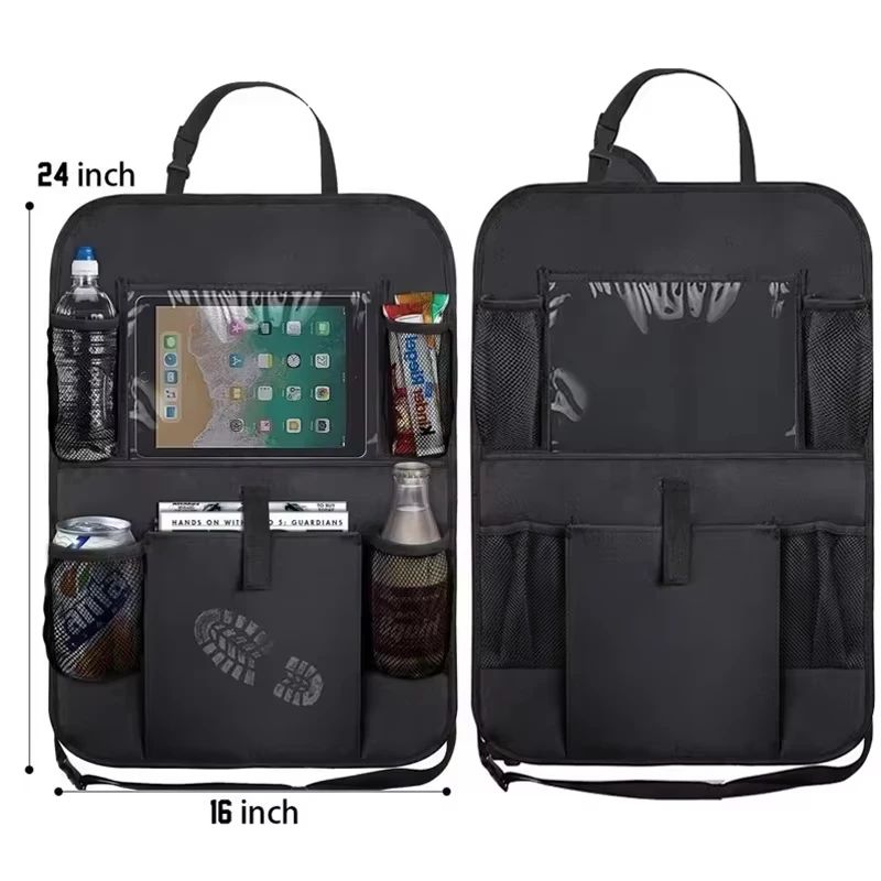 Car Accessories Tablet Holder - Car Seat Organizer Multifunctional Oxford Fabric