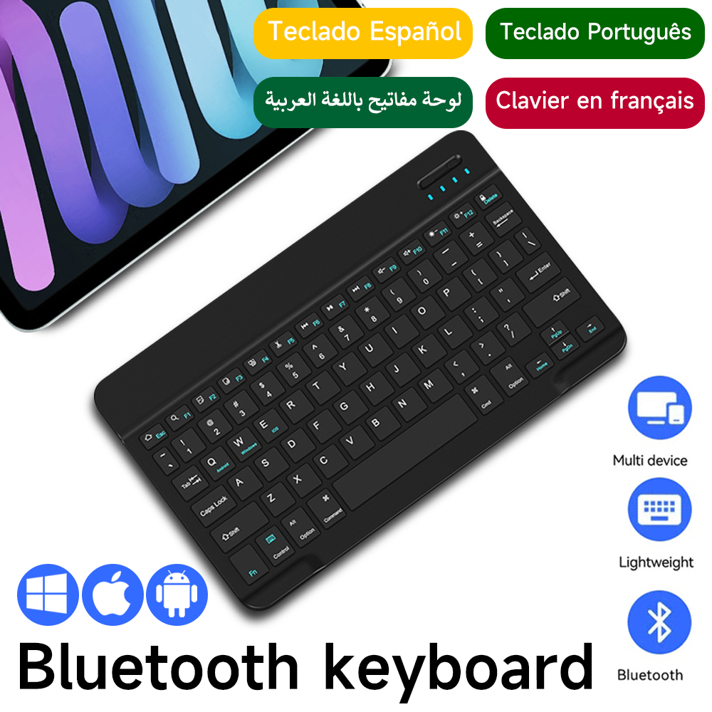 Tablet Accessories Keyboard - Bluetooth Keyboard for IOS Android Windows