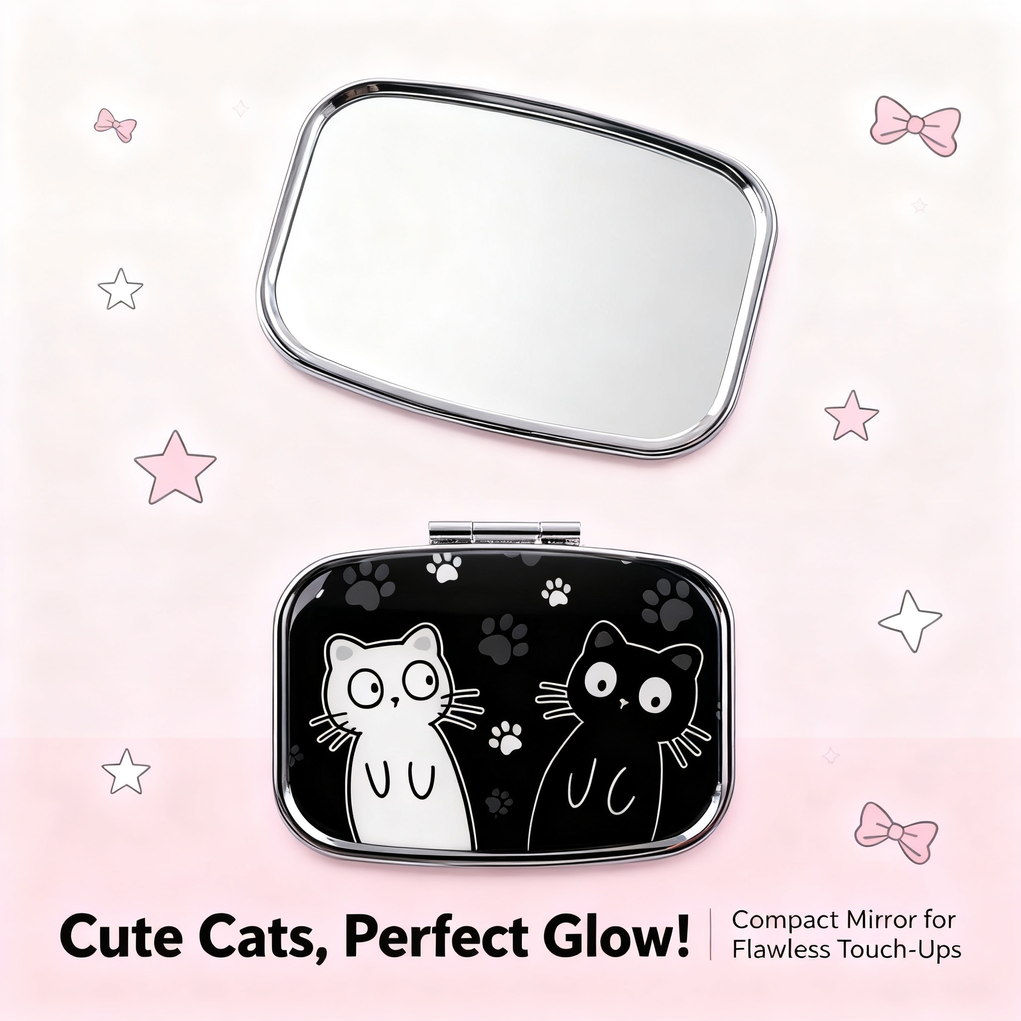 Essential Tablet Accessories - Cartoon Black And White Cat Travel