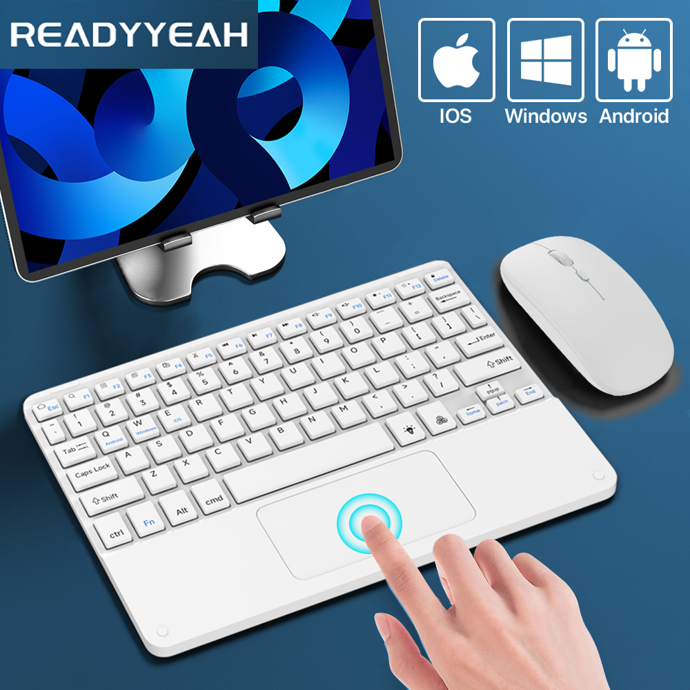 Tablet Accessories Keyboard - Touchpad Wireless Keyboard and Mouse Bluetooth