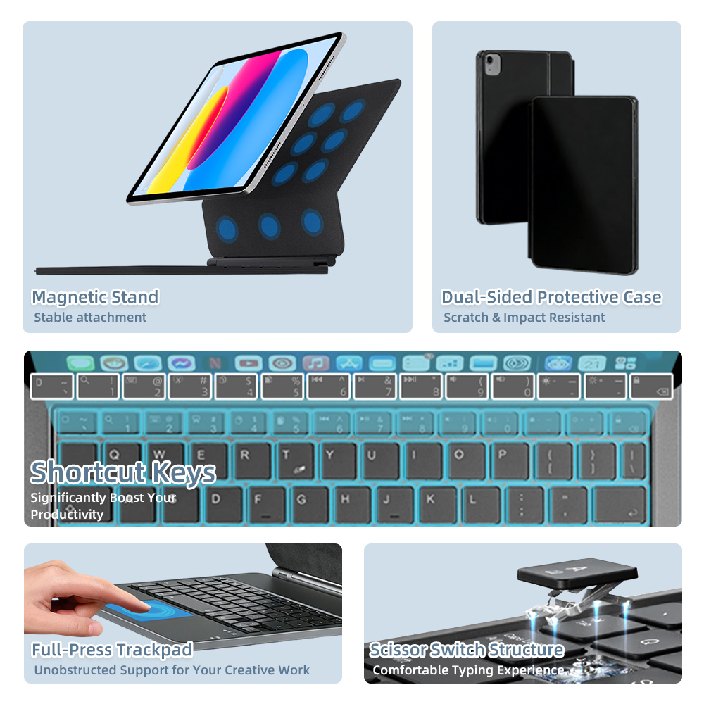 2026 Magic Keyboard with Bluet - Tablet Ipad Accessories ulasan dan harga