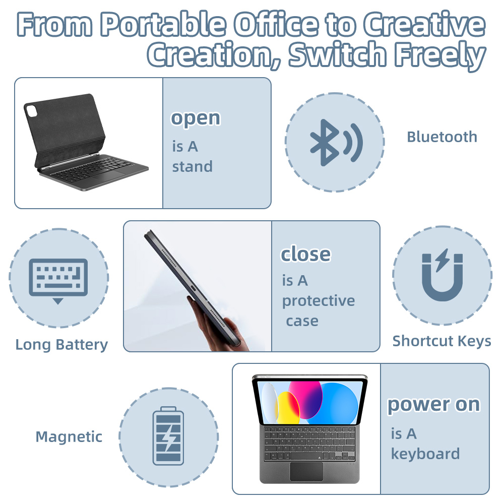 2026 Magic Keyboard with Bluet - Tablet Ipad Accessories ulasan dan harga