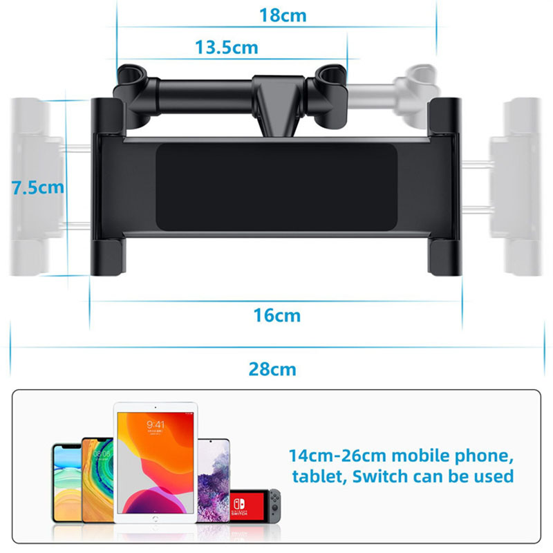 Telescopic Car Rear Pillow Pho - Car Accessories Tablet Holder ulasan dan harga