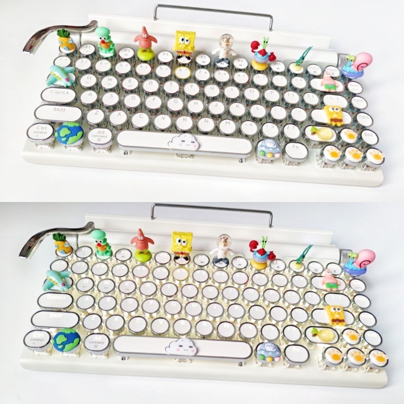 Retro SpongeBo Mechanical Keyb - Tablet Accessories Keyboard ulasan dan harga