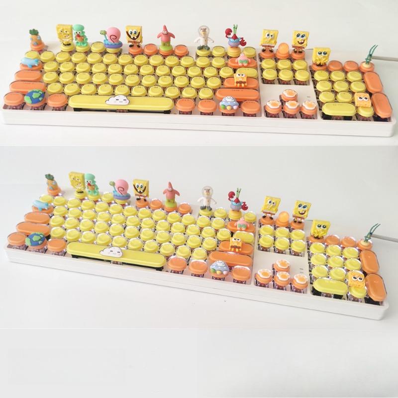 Retro SpongeBo Mechanical Keyb - Tablet Accessories Keyboard ulasan dan harga