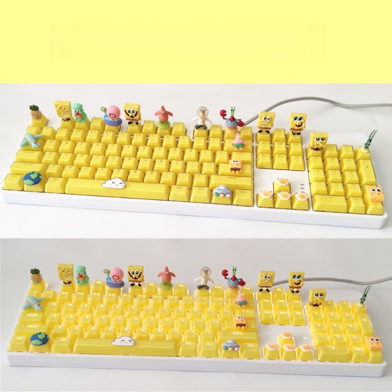 Retro SpongeBo Mechanical Keyb - Tablet Accessories Keyboard ulasan dan harga