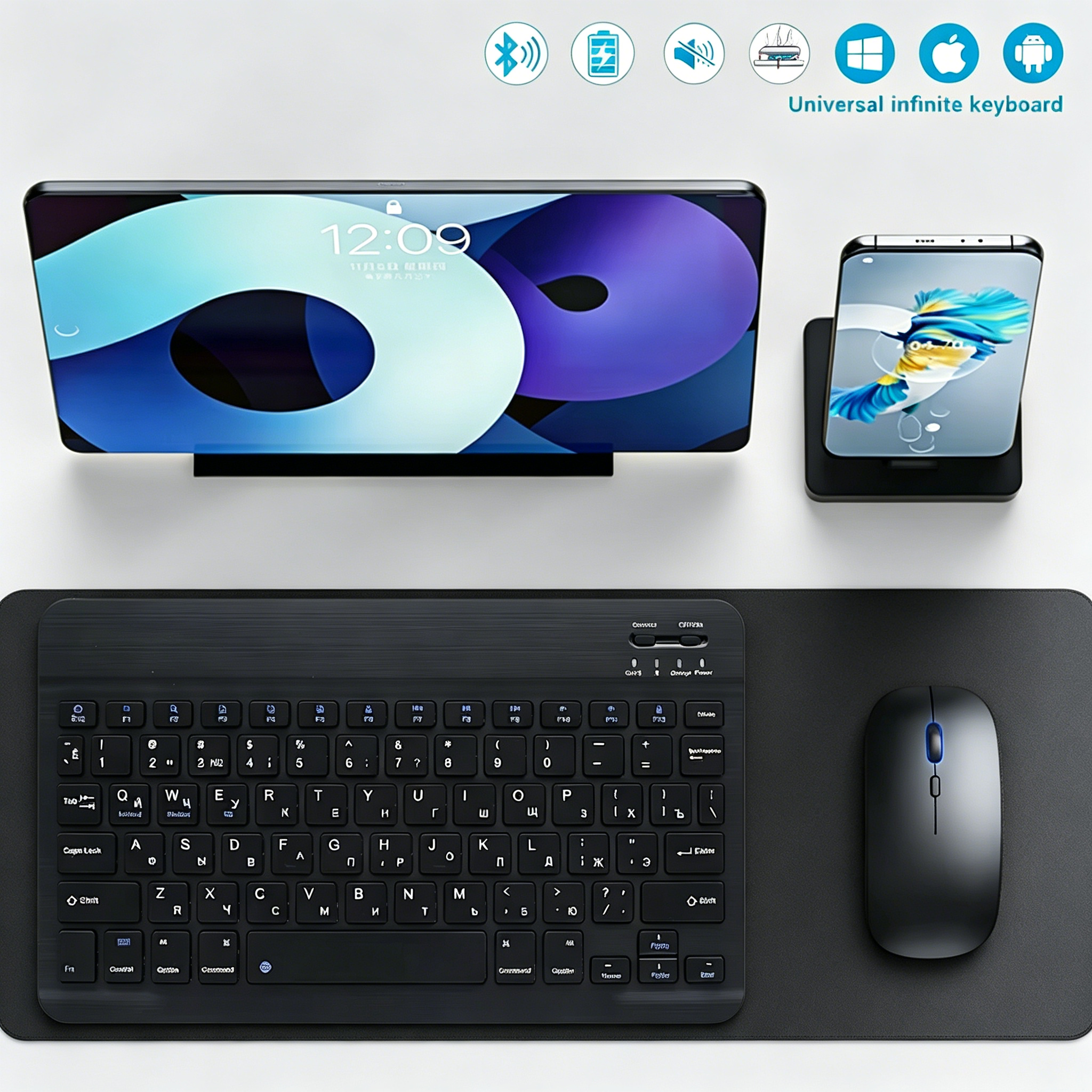 Bluetooth Wireless Keyboard Mo - Tablet Accessories Keyboard ulasan dan harga
