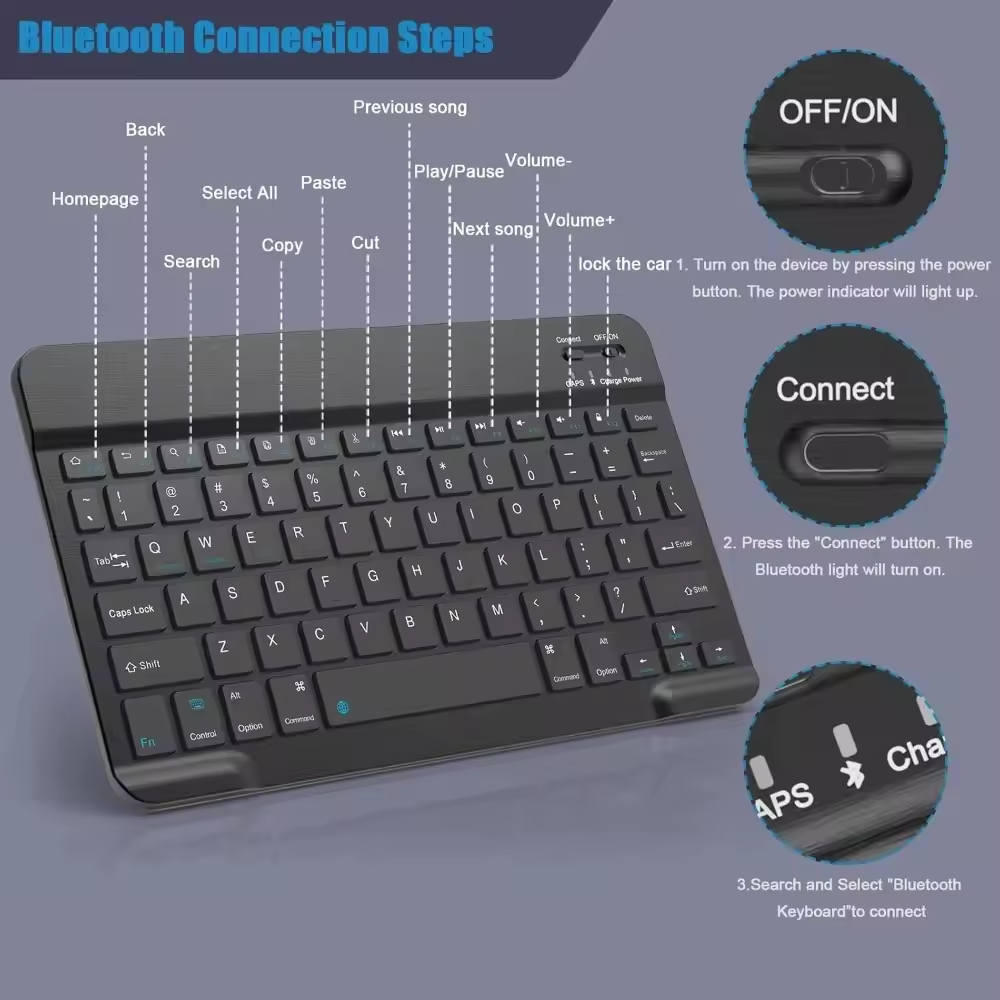 Bluetooth Wireless Keyboard Mo - Tablet Accessories Keyboard ulasan dan harga