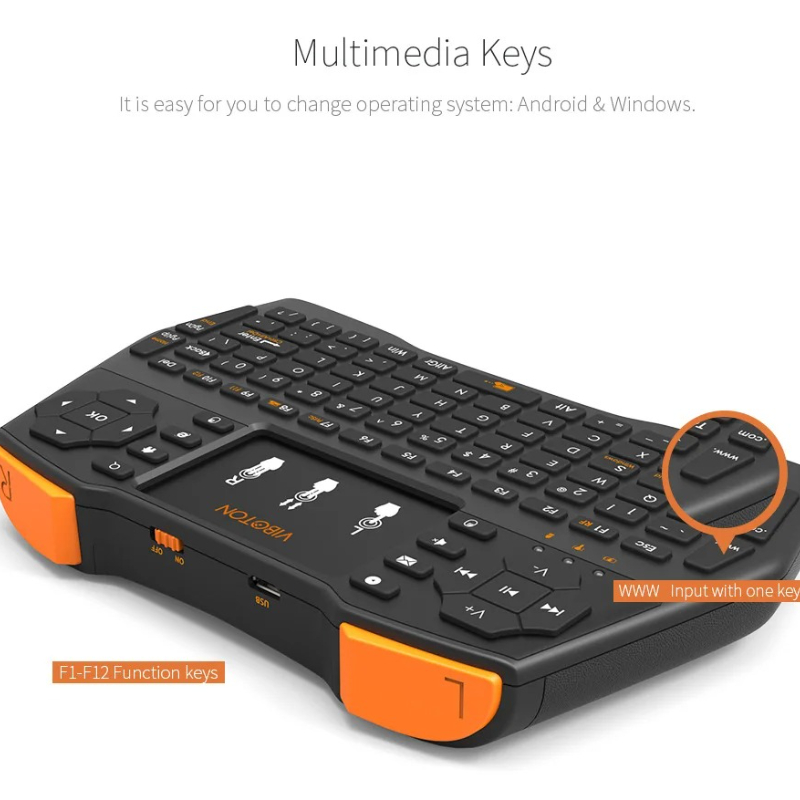 2.4G Tricolor Backlight Wirele - Tablet Accessories Keyboard ulasan dan harga