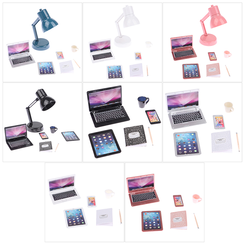 6/7Pcs/Set 1:12 Dollhouse Mini - Tablet Accessories For Kids ulasan dan harga